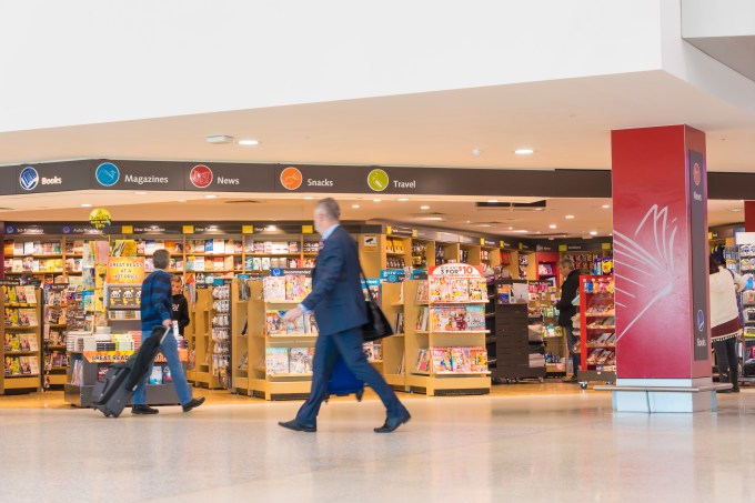 People and duty free bookshop in Melbourne Airport