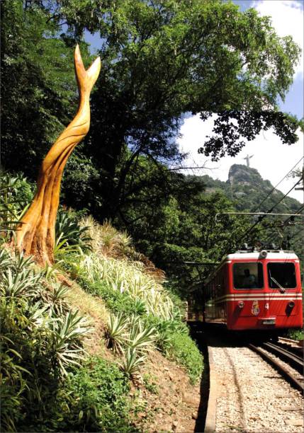 O Trem do Corcovado leva os turistas ao Cristo Redentor