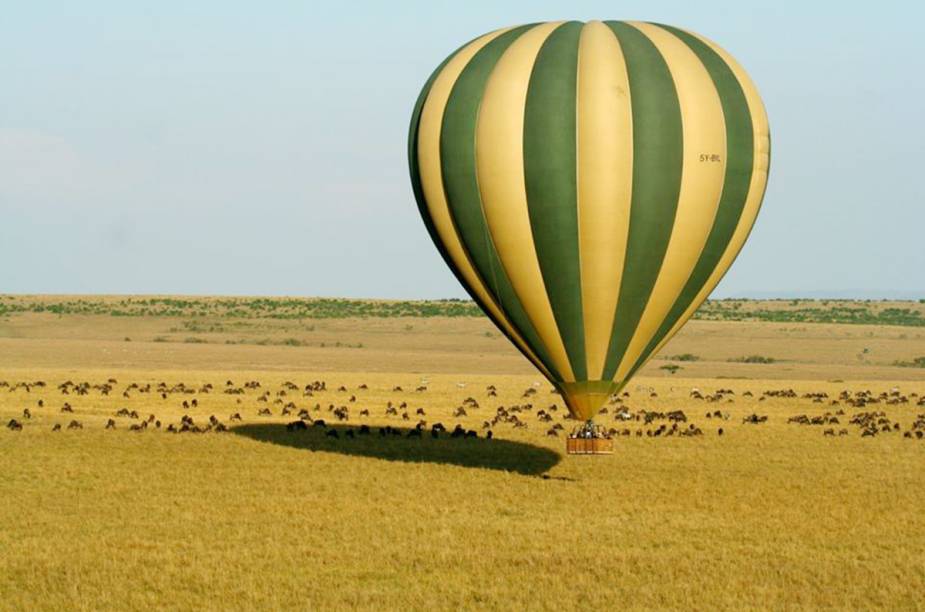 O passeio de balão em Masai Mara, o mais famoso parque do <a href="https://gutenberg.viagemeturismo.abril.com.br/paises/quenia/">Quênia</a>, é praticamente um safári no ar. De julho a outubro, milhares de animais percorrem o parque em busca de água, sobre o balão o turista consegue sentir o espírito da migração. Com sorte, é possível avistar um dos raríssimos rinocerontes negros que habitam o Masai Mara.
