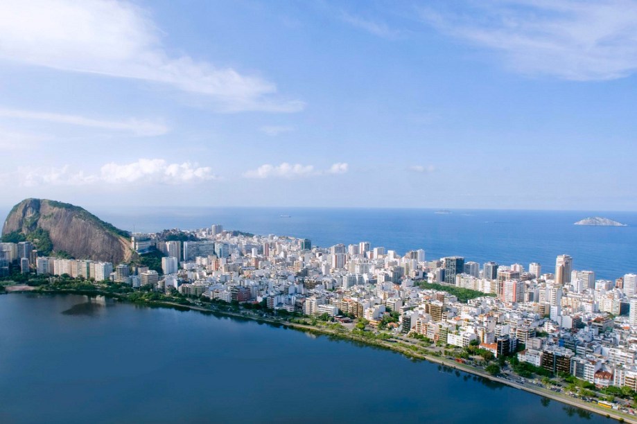 Vista da lagoa e praias