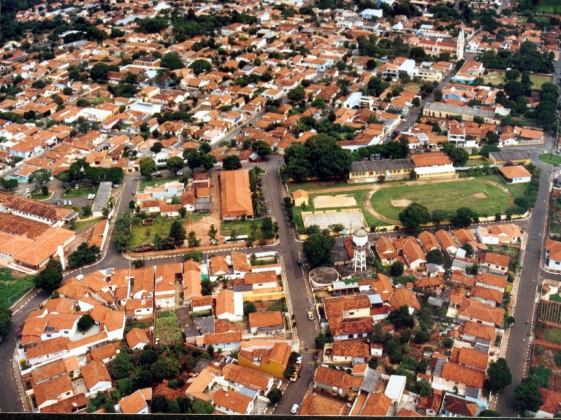 Vista aérea da cidade de Brotas (SP)