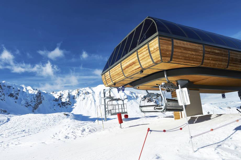 Vista da estação do lift de Courchevel