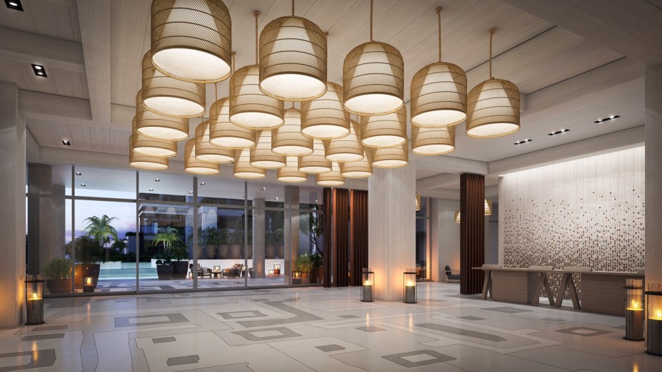 Lobby do <a href="https://riodejaneiro.grand.hyatt.com/pt/hotel/home.html" rel="Grand Hyatt Rio de Janeiro" target="_blank">Grand Hyatt Rio de Janeiro</a>