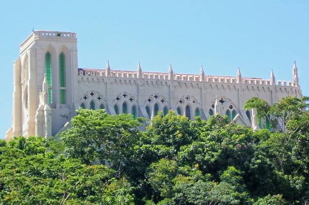 A igreja de Nossa Senhora do Bom Despacho, em Cuiabá (MT), imita a arquitetura da Catedral parisiense de Notre-Dame A igreja de Nossa Senhora do Bom Despacho, em Cuiabá (MT), imita a arquitetura da Catedral parisiense de Notre-Dame