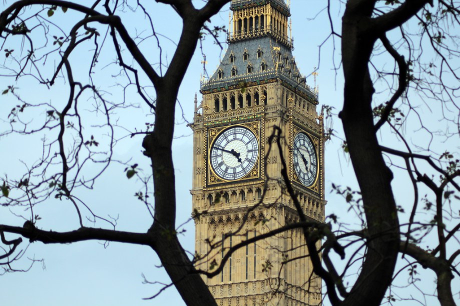 O Big Ben no <a href="https://viajeaqui.abril.com.br/estabelecimentos/reino-unido-londres-atracao-houses-of-parliament" rel="Palácio Westminster" target="_self">Palácio Westminster</a>, <a href="https://viajeaqui.abril.com.br/cidades/reino-unido-londres" rel="Londres" target="_self">Londres</a>, <a href="https://viajeaqui.abril.com.br/paises/reino-unido" rel="Reino Unido" target="_self">Reino Unido</a>