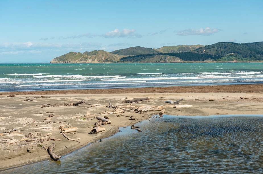 Praia Mahia, uma das dezenas de Gisborne