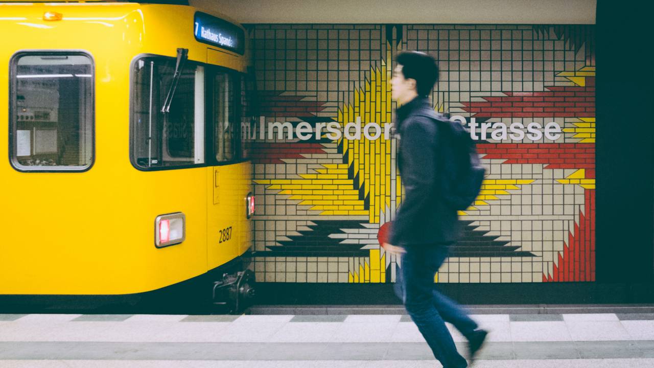 Metrô em Berlim, na Alemanha