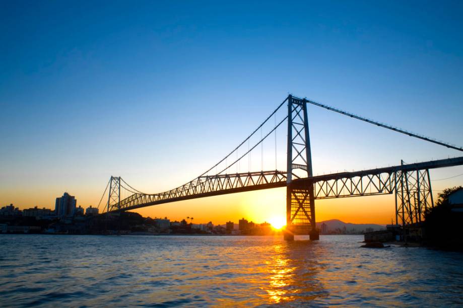 Ponte Hercílio Luz, em Florianópolis, Santa Catarina