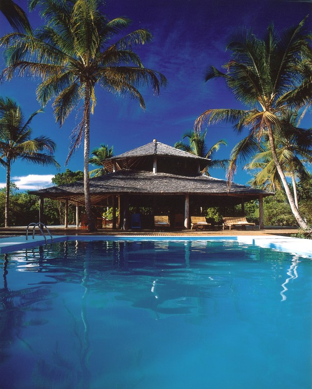 Piscina do Hotel Vila Naiá, na Praia de Corumbau, Ponta do Corumbau, Bahia