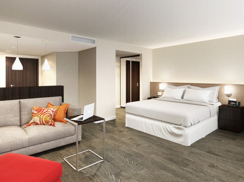 Quarto do <a href="https://www.marriott.com.br/hotels/travel/riori-residence-inn-rio-de-janeiro-barra-da-tijuca/" rel="Residence Inn" target="_blank">Residence Inn</a>