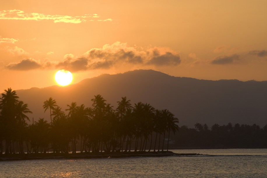 Pôr-do-sol em las Galeras, Samaná