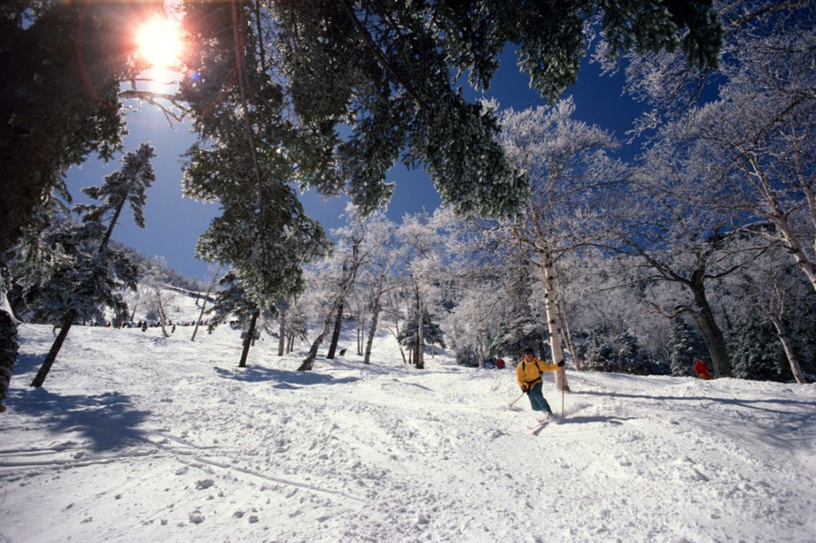 <strong>Stowe, Vermont, Estados Unidos</strong><br />          A charmosa e antiga cidade aos pés das Green Mountains de Vermont tem butiques e restaurantes por toda a Main Street e Mountain Road. Há muitos hotéis luxuosos, mas nada de vida noturna. No Stowe Mountain Resort, a 15 minutos de carro da cidade, Mount Mansfield é o cume mais alto de Vermont e ideal para os mais aventureiros. Spruce Peak é o ponto para iniciantes, com escola de esqui