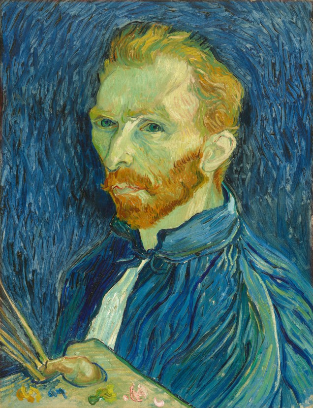 Autorretrato (detalhe), Vincent Van Gogh, 1889, National Gallery of Art de Washington DC