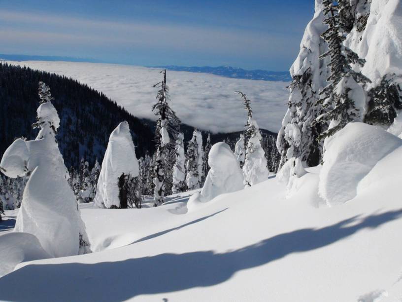 <strong>Whitefish, Montana, Estados Unidos</strong><br />          É ideal para famílias ou grupos com pessoas de diferentes níveis de habilidade para esquiar. A cidade é um ponto de esqui há 50 anos, e o re-inaugurado Whitefish Mountain Resort, antes conhecido como Big Mountain, se projeta convidativamente acima dos bares e restaurantes do centro da cidade. Em Whitefish, esquiadores de todos os tipos e níveis podem brilhar. Experts não ficam de fora e podem aproveitar amplas áreas de terrenos íngremes e profundos