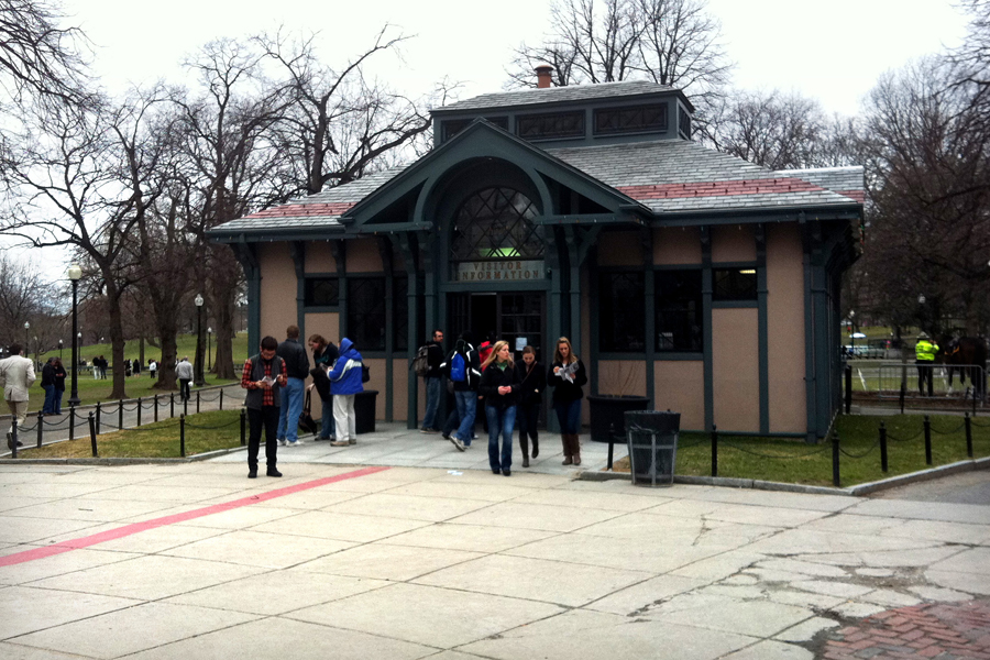 O centro de informações do parque Boston Commom