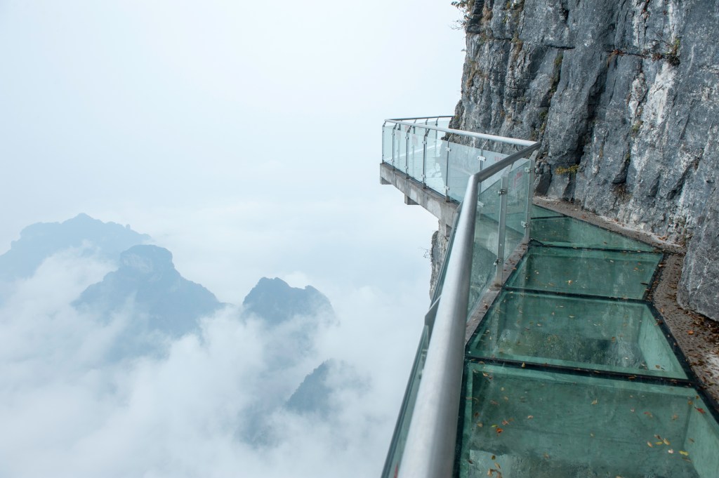 Tianmen mountain stairs in Hunan, China