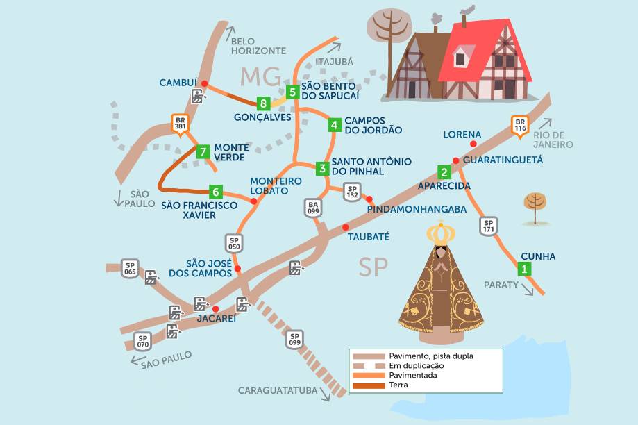 Bucólicos ou badalados, esses destinos atraem casais, amantes da natureza e da boa gastronomia. Clique na seta à direita do mapa para ver um roteiro por oito cidades do interior de <a href="https://gutenberg.viagemeturismo.abril.com.br/estados/sao-paulo/">São Paulo</a> e <a href="https://gutenberg.viagemeturismo.abril.com.br/estados/minas-gerais/">Minas Gerais</a>.