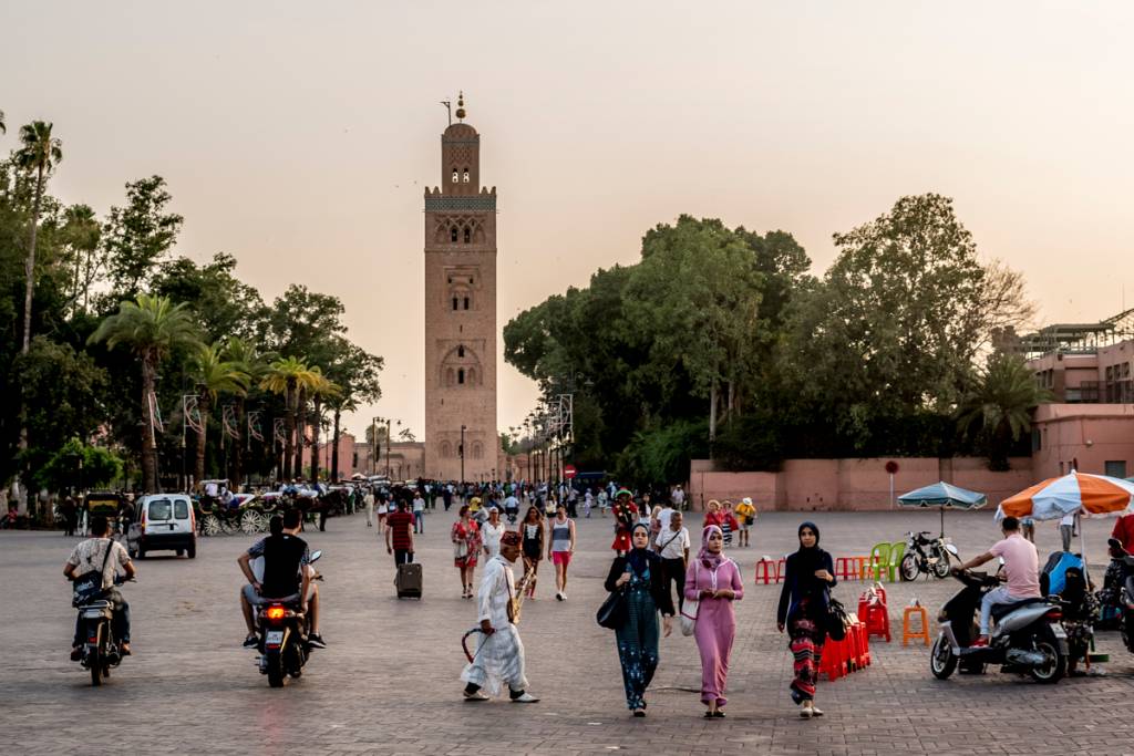 O minarete da Mesquita Koutoubia: monumento do século 12