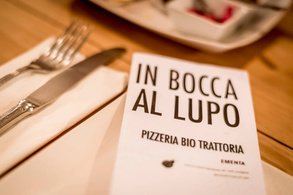 O menu da pizzaria: tudo 100% biológico