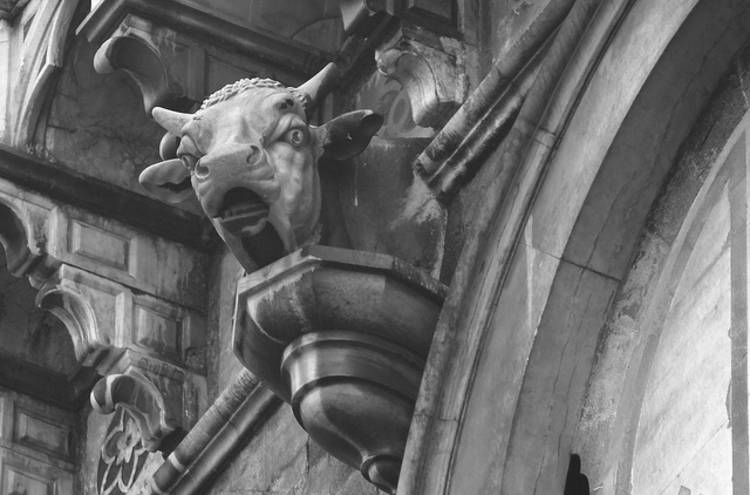 Escultura de touro, Duomo, Florença, Toscana, Itália