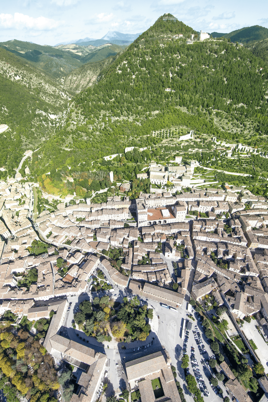 Vista aérea de Gubbio