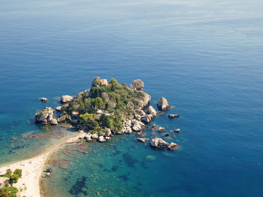 Isola Bella, Taormina, Sicília, Itália Isola Bella, Taormina, Sicília, Itália