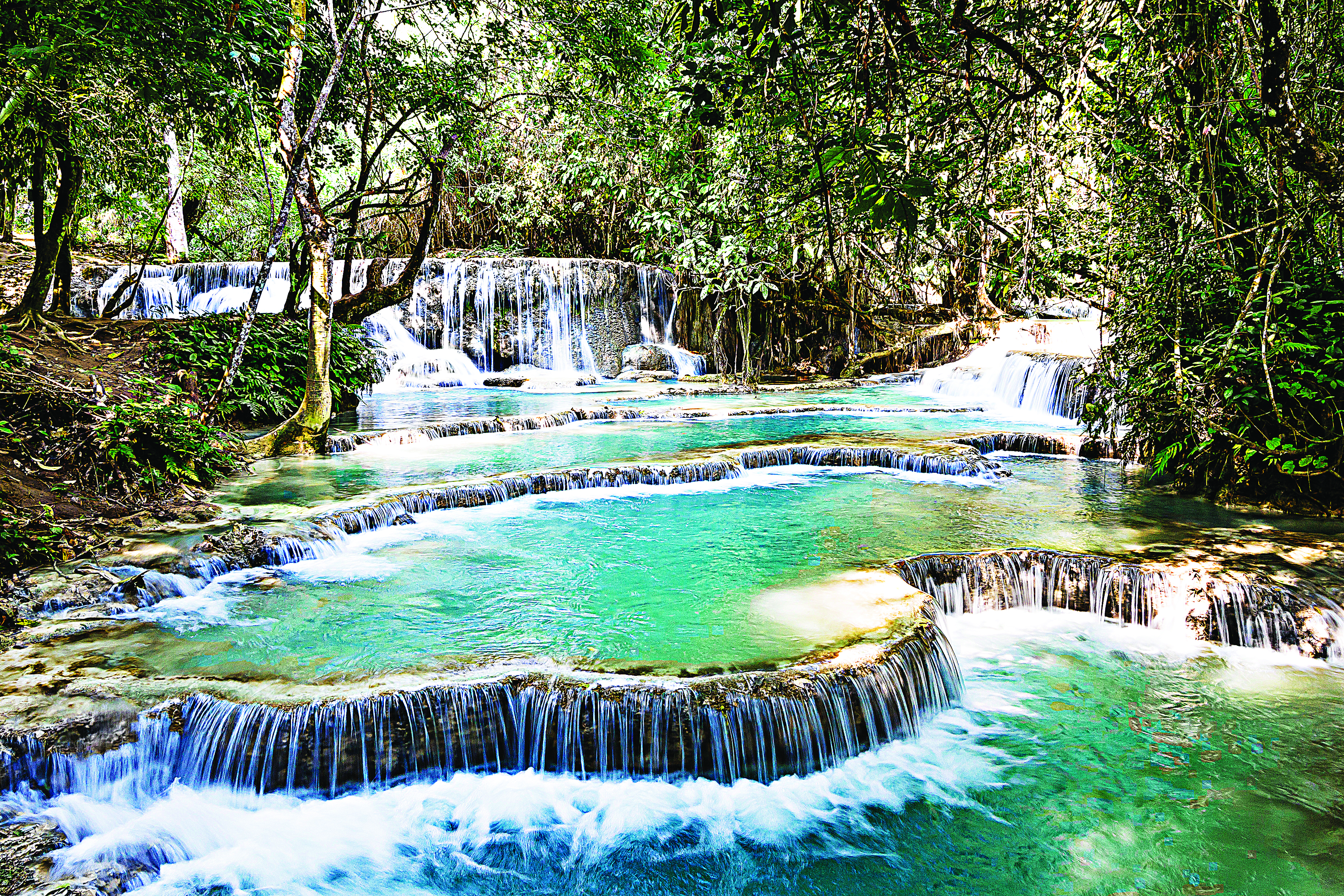 Piscinas naturais de Tat Kuang, Luang Prabang, Laos