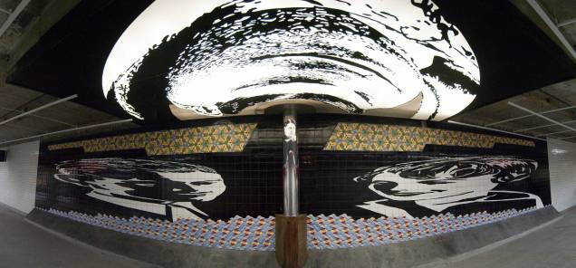 Obra de arte dentro da Estação República Obra de arte dentro da Estação República