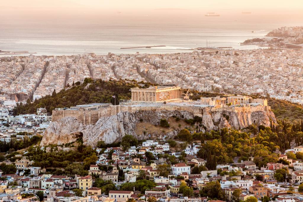 Acrópoles de Atenas, na Grécia