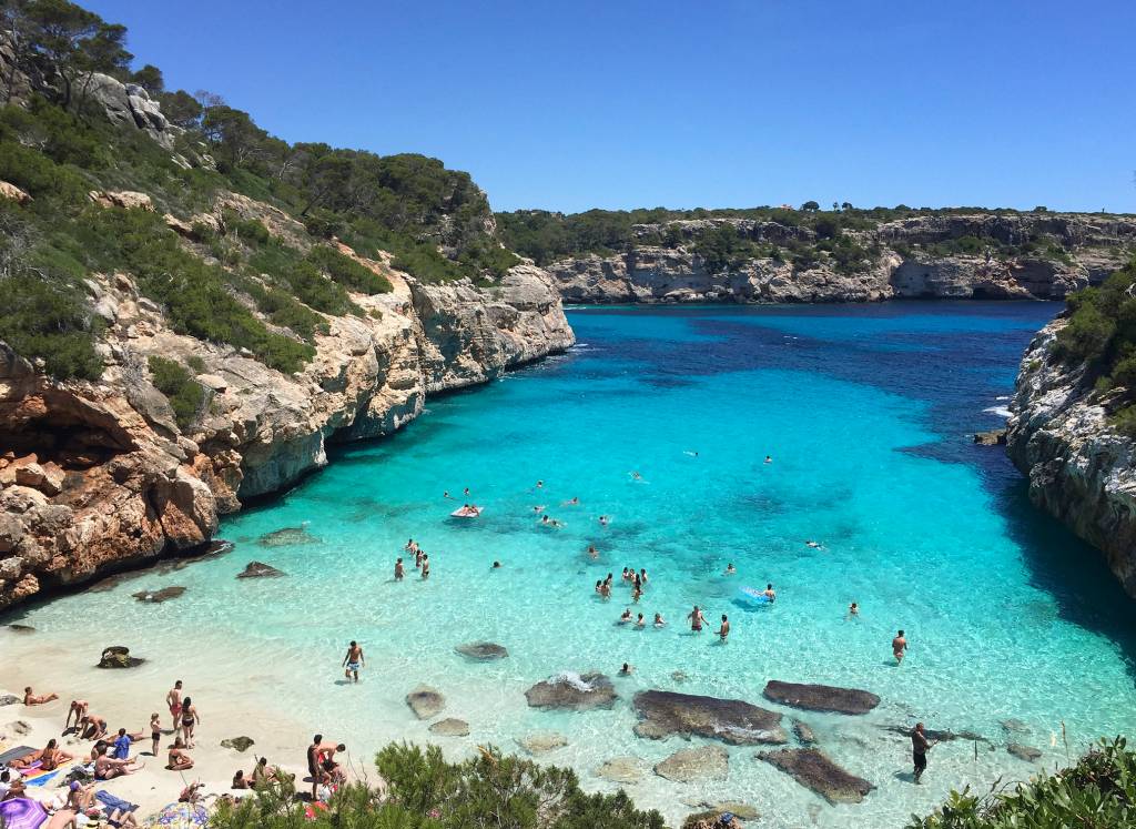 Caló des Moro, Maiorca, Espanha Caló des Moro, Maiorca, Espanha