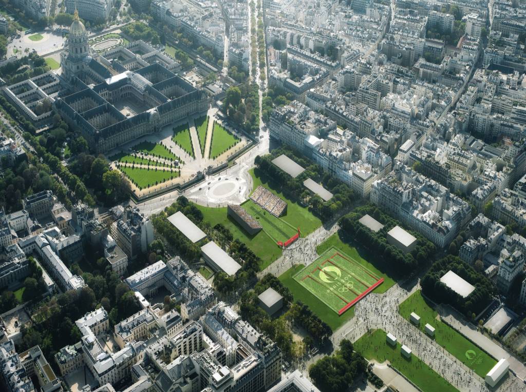 Tiro com arco no Hôtel des Invalides nos Jogos Olímpicos de Paris em 2024