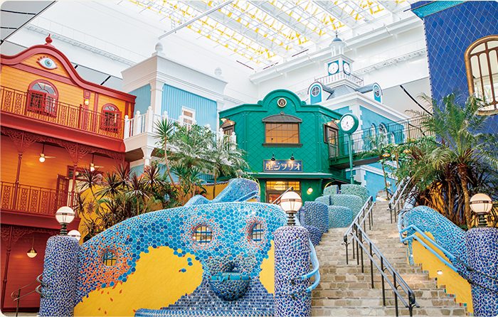 Escadas Centrais, Ghibli Park, Japão Escadas Centrais, Ghibli Park, Japão