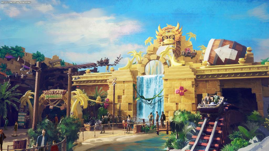 Mine Cart Madness, Super Nintendo World, Universal Epic Universe, Orlando, Flórida, Estados Unidos Mine Cart Madness, Super Nintendo World, Universal Epic Universe, Orlando, Flórida, Estados Unidos
