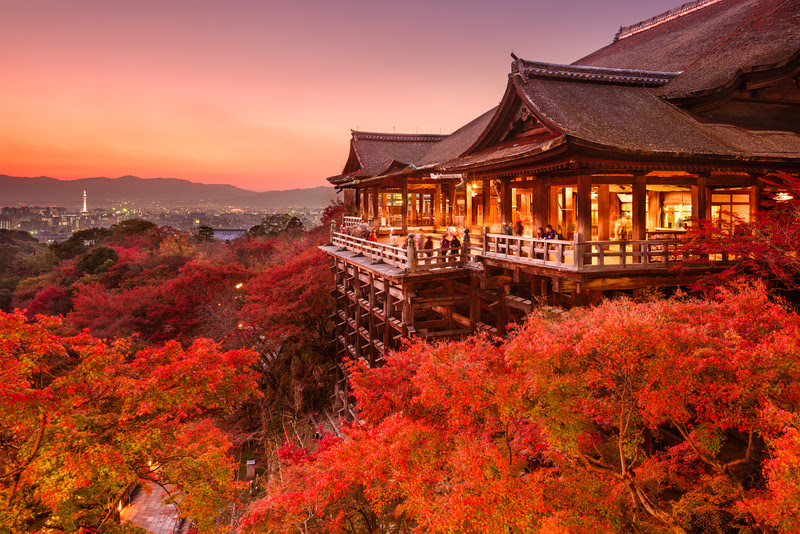 Templo Kiyomizudera, Kyoto, Japão Templo Kiyomizudera, Kyoto, Japão