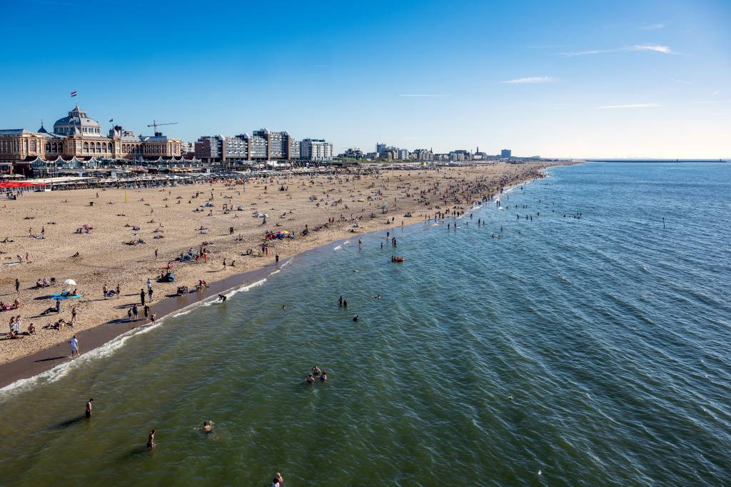 Praia em Scheveningen, Haia, Holanda Praia em Scheveningen, Haia, Holanda
